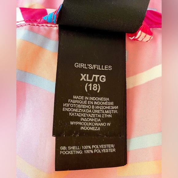 NWOT/ The North Face Girls  Hoodie Windbreaker Multi Color pink EUC 🌬️🩷 - Picture 12 of 13